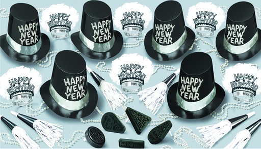 [K88352-BKS] Tuxido-Nite Assortment for 50 - Black/Silver