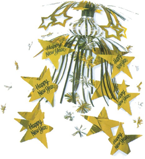[Y11777-GD] 73cm Hanging Firework Decoration - Gold