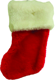 [235R-7] 18cm Red Plush Stock W/Fold Over Cuff