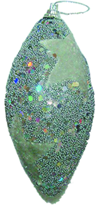 [RN041] SILVER XMAS BALL 6X15CM