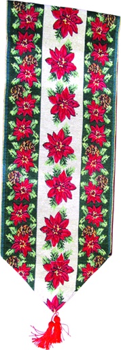 [RN387] 1.8m Poinsettia Table Runner
