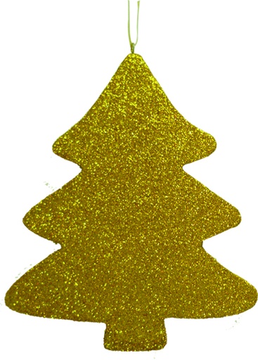 [RN391] 23cm Glitter Tree - Gold