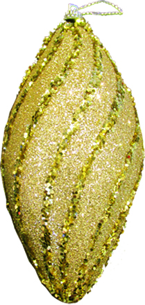 [RN399] 12cm Studded Swirl Drop - Gold