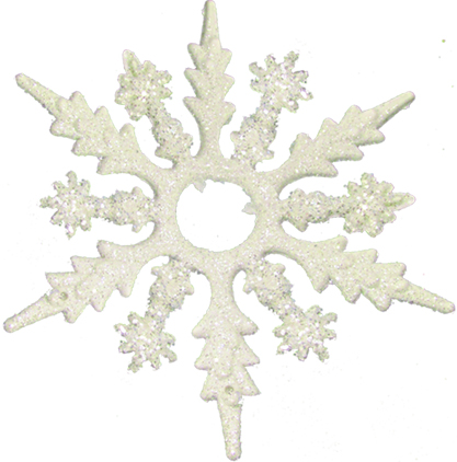 [RN420] 15cm Snowflake - White
