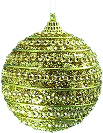 [RT011] 12cm Decorative ball with Rhinestones - Gold