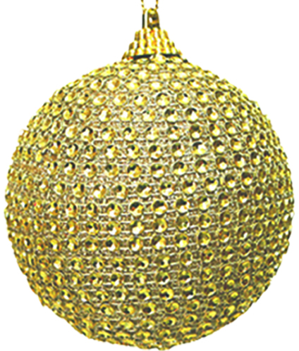 [RT054] 10cm Rhinestone ball - Gold