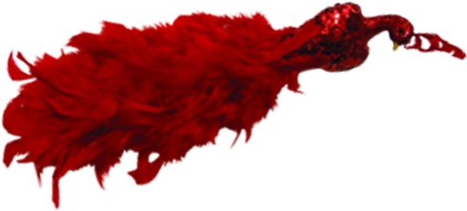 [ZZ002-R] 30cm Ornamental Bird - Red