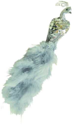 [ZZ002-S] 30cm Ornamental Bird - Silver