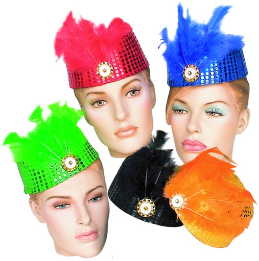 [SH900309-BK] Ladies Sequin Hats
