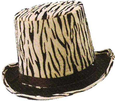 [SH9047HW10] Top Hat with Zebra printed