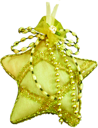 [TH1303-GD] 10cm Ornamental Star - Gold