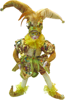 [TM111603-GD] 40cm Laughing Jester - Gold