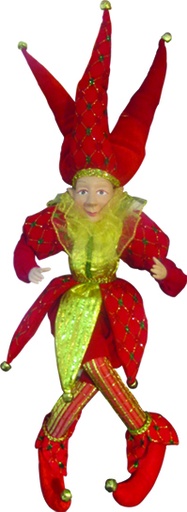 [TP032] 20" Sharp nose elf - Gold/Red