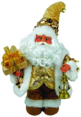 [TS111401-GD] 14" Standing Santa - Gold