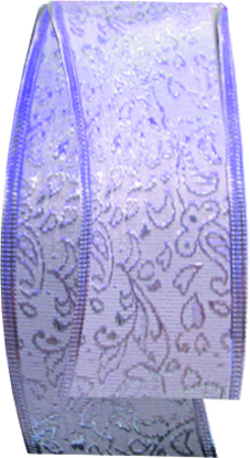 [WR001] 6cm x 9.1m Hemmed Ribbon - Silver/White