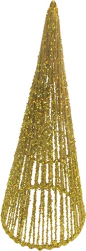 [XQ016-GD] 30cm Sisal Cone Tree - Gold
