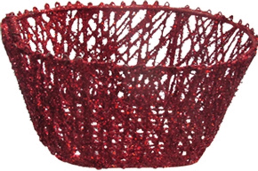 [XQ021-R] Glittered Basket, 12cm