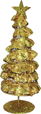 [XQ024-GD] 20cm Mini-Tree Centrepiece - Gold
