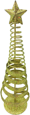 [XQ025-GD] 20cm Spiral Cone Centrepiece - Gold