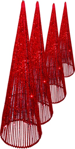 [XQ028-R] 30, 40, 50, 60cm Cone Set - Red