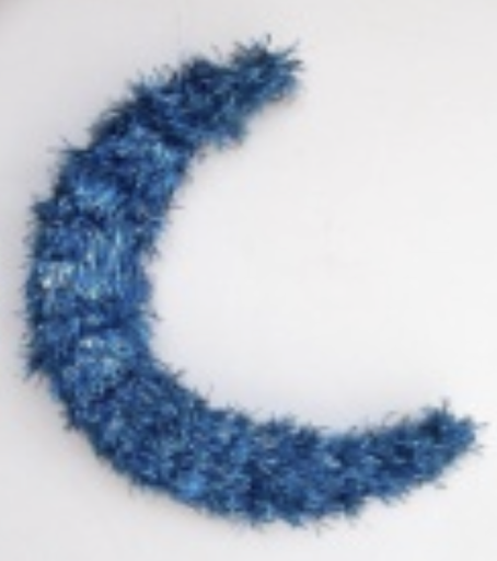 [RM112] Acrylic Crescent with Tinsel, 30cm