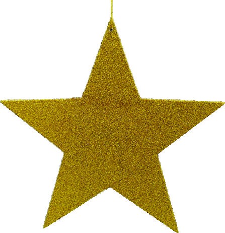 [RM132] 6" Glittered Forex Star Gold