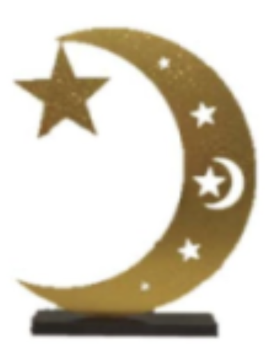 [RM136] Acrylic Crescent with Star Centerpiece, 20cm