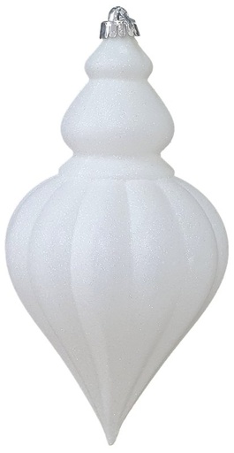[HT033-W] 30cm Glittered Gourd - White
