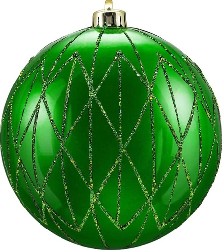 [GT028-G] 15cm Glittered Diamond Ball - Green