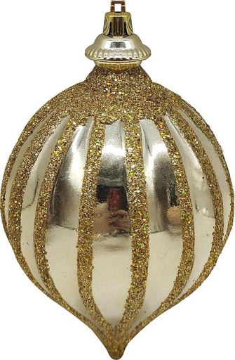 [GT047-GD] 15cm Glittered Shiny Drop - Gold
