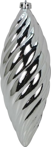 [JN109-S] 30cm Ridged Oval Tear Drop - Silver