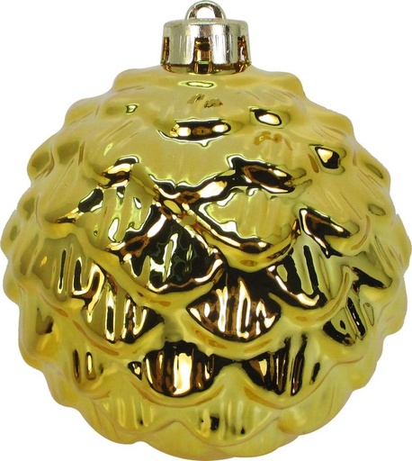 [JN116-GD] 12cm Shiny Pinecone Ball - Gold
