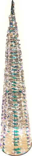 [TX003-120] 120cm Light-Up Cone Tree, Warm White