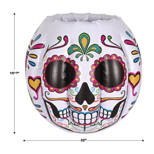 [00461] Inflatable Day of the Dead Sugar Skull Cooler, 39cm