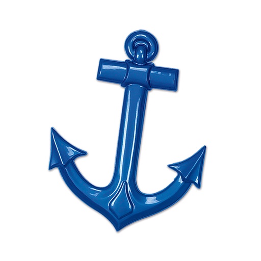 [55501-B] 63cm Plastic Ship Anchors, Blue