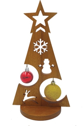 [REF219] Wooden Tree Centerpiece with Cutouts, 30cm