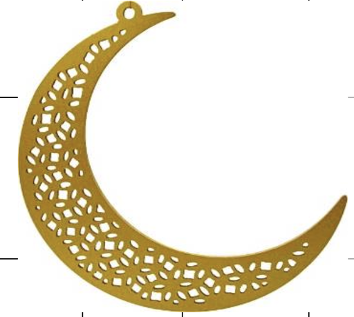 [RM183] 35cm Hanging Crescent - Gold