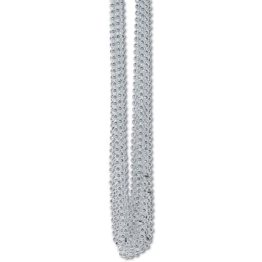 [50570-S] 7mm x 83cm Party Beads - Silver