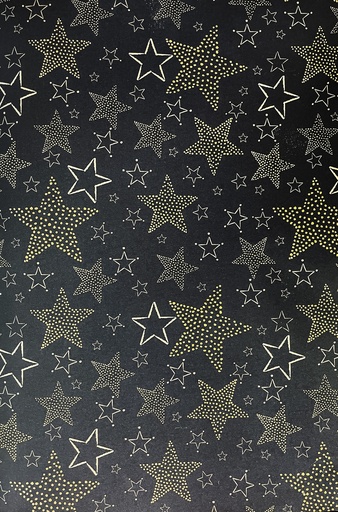 [LI069] 10m x 70cm Printed Gift Wrap - Blue/Gold/Silver