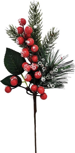 [DZ026] 33cm Berry Pick - Red/Green