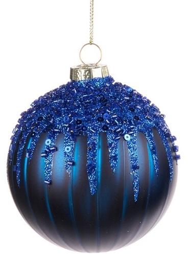 [GW017-A] Sequin Glass Ball, 8cm