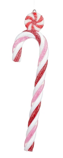 [GW039] 18cm Twisted Candy Cane - Red/White/Pink