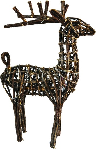 [SA035-GD] 74 x 39cm Light-Up Wooden Deer - Gold