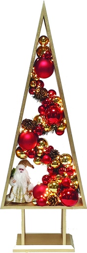 [REF254] Illuminated Wooden Tree with Decor, 99cm