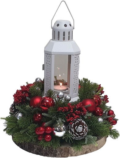 [REF267] Decorated Lantern Centerpiece, 33cm