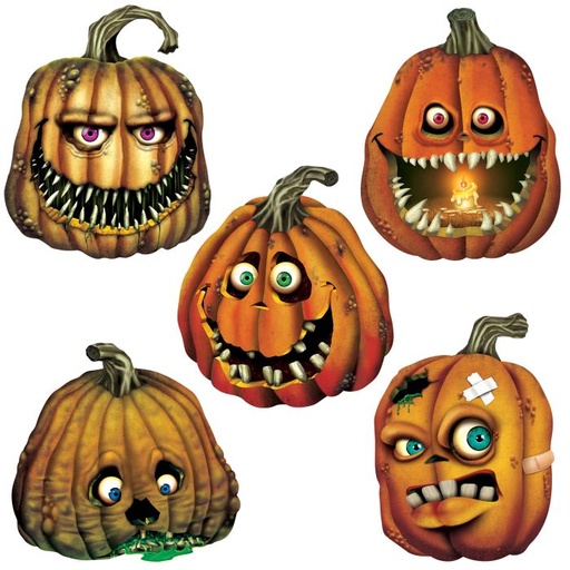 [00492] Creepy Jack-O-Lantern Cutouts